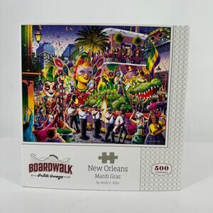 Boardwalk New Orleans Mardi Gras 500 Piece Jigsaw Puzzle Collectible